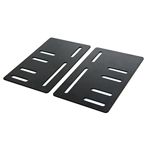 MALOUF Bed Frame Headboard Bracket Modification Plate Vertical Modi, Set of 2, Standard, Black