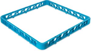 carlisle foodservice products re14 opticlean polypropylene open glass rack extender, 19-3/4" length x 19-3/4" width x 1-3/4" height, blue (case of 6)