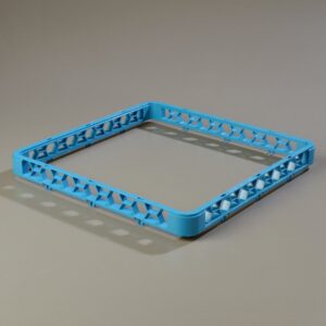 Carlisle FoodService Products RE14 OptiClean Polypropylene Open Glass Rack Extender, 19-3/4" Length x 19-3/4" Width x 1-3/4" Height, Blue (Case of 6)