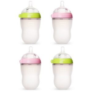 comotomo natural feel 8 oz baby bottle - 4 pack