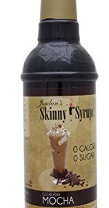 Jordan's Skinny Syrups Sugar Free Coffee Syrup, Mocha Flavor Drink Mix, Zero Calorie Flavoring for Chai Latte, Protein Shake, Food, Gluten Free, Keto Friendly, 25.4 Fl Oz, 2 Count