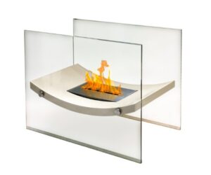 anywhere fireplace floor standing fireplace - broadway model - beige
