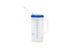 medline graduated insulated carafes, clear, 28 oz