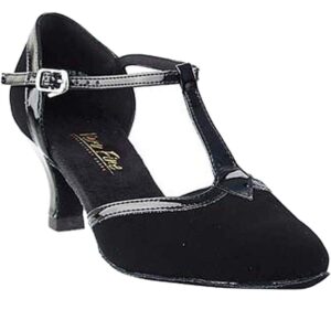 women's ballroom dance shoes tango wedding salsa dance shoes black nubuck 9627eb comfortable - very fine 2.5" heel 9.5 m us [bundle of 5]