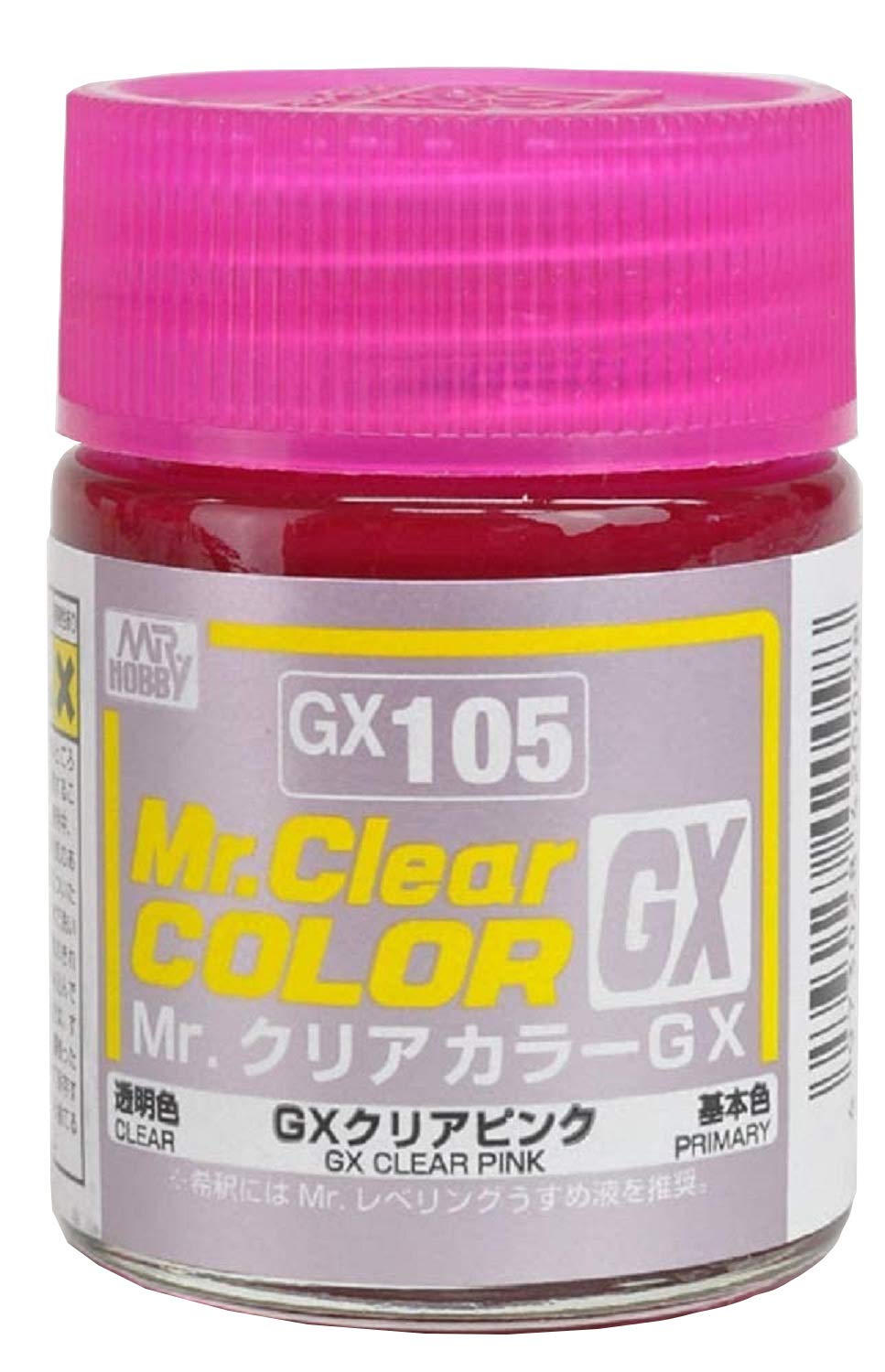 Mr. Hobby GX105 Clear Pink 18ml, GSI Mr. Color GX