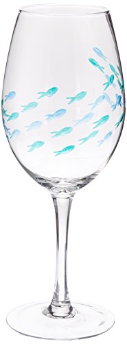 Abbott Collection Blue and Green Fish Goblets