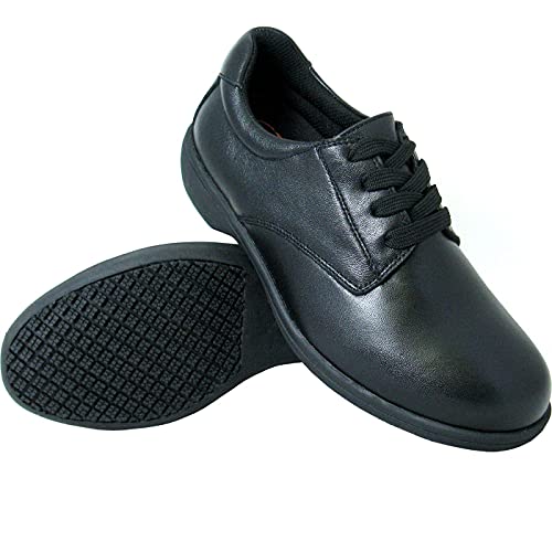 GENUINE GRIP 420-7.5W Comfort Oxford Shoes,Women,Black,PR