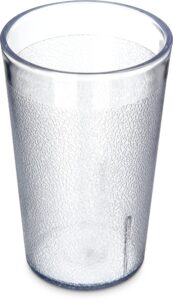 carlisle foodservice products stackable stackable tumbler plastic tumbler for restaurants, catering, kitchens, plastic, 9.5 ounces, clear, 1 count (pack of 1)