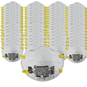 3m personal protective equipment particulate respirator 8210, pack of 160, n95, smoke, dust, grinding, sanding, sawing, sweeping