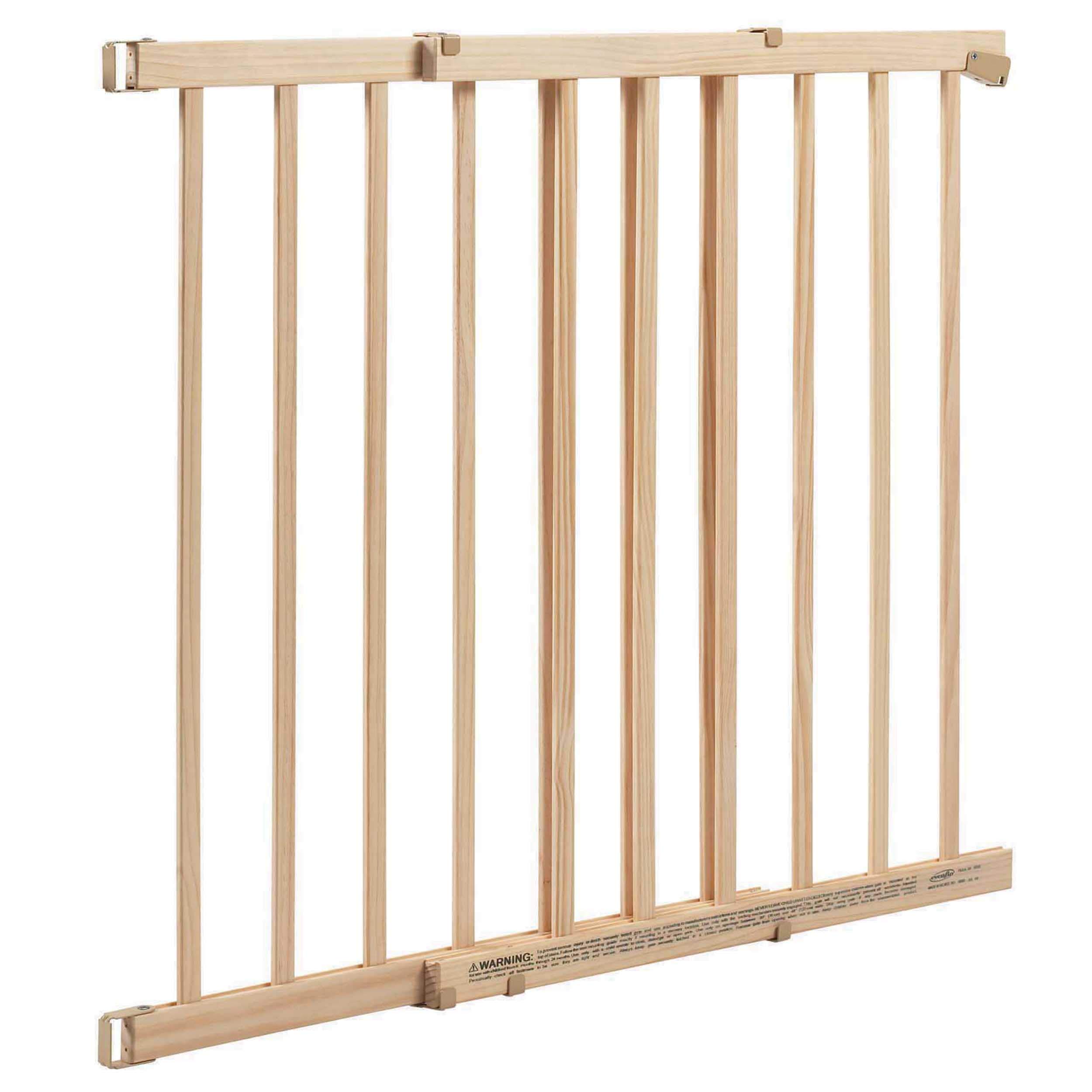 Evenflo, Top of Stairs, Extra Tall Gate, Tan Wood