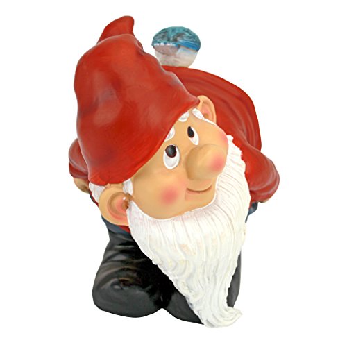 Design Toscano QM22997 Loonie Moonie Garden Gnome Statue, Medium, Multicolored