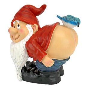 Design Toscano QM22997 Loonie Moonie Garden Gnome Statue, Medium, Multicolored