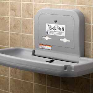 Koala Kara KB200-01SS Grey Baby Changing Station with S/S Veneer