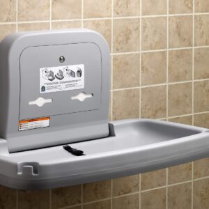 Koala Kara KB200-01SS Grey Baby Changing Station with S/S Veneer