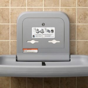 Koala Kara KB200-01SS Grey Baby Changing Station with S/S Veneer