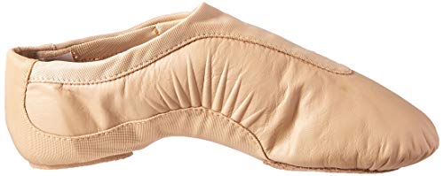 Bloch Women's Pulse Leather and Neoprene Split Sole Jazz Shoe, Tan, 8