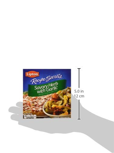 Lipton Recipe Secrets Soup and Dip Mix For a Delicious Meal Savory Herb with Garlic Great With Your Favorite Recipes, Dip or Soup Mix 2.4 Ounce (Pack of 12)