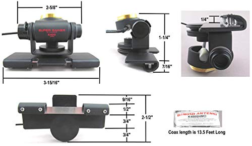 Diamond K400S-NMO Lip Mount, 2-axis Adjustable Antenna Vehicle Mount