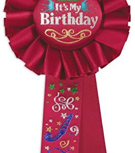 Beistle It's My Birthday Rosette in Red