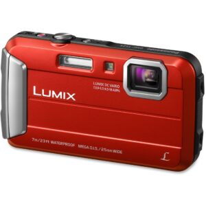 panasonic lumix dmc-ts25 16.1 mp tough digital camera with 8x intelligent zoom (red)
