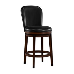 hillsdale victoria swivel bar stool, counter height, dark chestnut