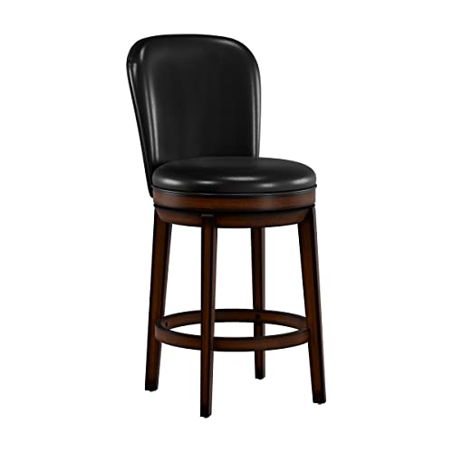 Hillsdale Victoria Swivel Bar Stool, Counter Height, Dark Chestnut