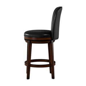 Hillsdale Victoria Swivel Bar Stool, Counter Height, Dark Chestnut