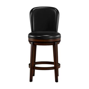 Hillsdale Victoria Swivel Bar Stool, Counter Height, Dark Chestnut