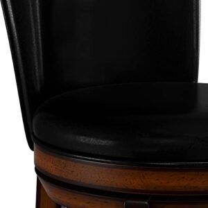 Hillsdale Victoria Swivel Bar Stool, Counter Height, Dark Chestnut