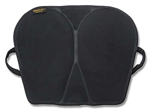 Skwoosh Travel Seat Pad Cushion - Gel, mesh Fabric, Foldable, Handles, Waterproof, Lightweight - for Travel, Pilots and Office - Command Pilot