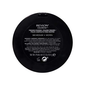 Revlon ColorStay Pressed Powder, Longwearing Oil Free, Fragrance-Free, Noncomedogenic Face Makeup, Medium (840), 0.3 Oz