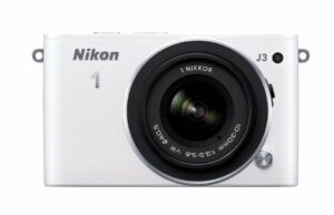nikon 1 j3 14.2 mp hd digital camera with 10-30mm vr 1 nikkor lens (white)