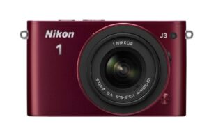 nikon 1 j3 14.2 mp hd digital camera body only (red)