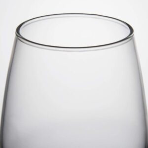 Set of 6 Stemless 12 oz White Wine Glass, Libbey 217 w/Signature Cocktail Picks