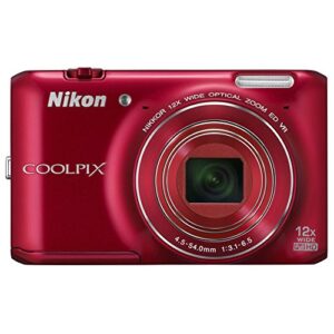 nikon coolpix s6400 16 mp digital camera with 12x optical zoom and 3-inch lcd (red)