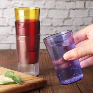 New Star Foodservice 46540 Tumbler Beverage Cup, Stackable Cups, Break-Resistant Commercial SAN Plastic, 5 oz, Blue, Set of 12