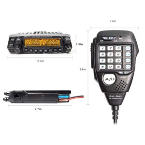 AnyTone Dual Band Mobile Transceiver VHF/UHF Transmitter Vehicle Radio AT-5888UV