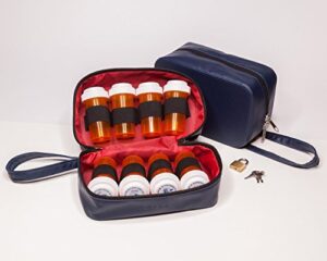 safetote rx portable medication lock bag prescription will securely fit. ideal for daily storage and travel. includes tsa #7 lock.