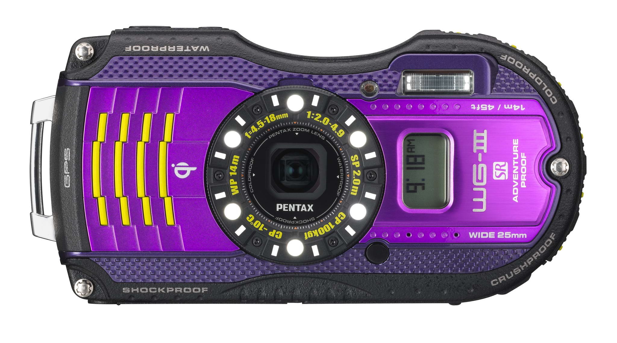 Pentax Optio WG-3 GPS purple 16 MP Waterproof Digital Camera with 3-Inch LCD Screen (Purple)