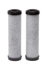 ecopure epw2c carbon whole home replacement water filter-universal fits most major brand systems (2 pack), 2 count (pack of 2), light gray/black