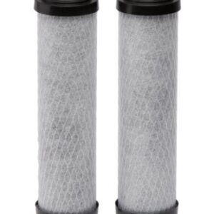 EcoPure EPW2C Carbon Whole Home Replacement Water Filter-Universal Fits Most Major Brand Systems (2 Pack), 2 Count (Pack of 2), Light Gray/Black