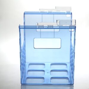 Officemate OIC Blue Glacier Desktop File Organizer, Transparent Blue (23221)