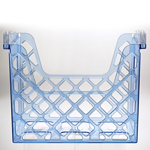 Officemate OIC Blue Glacier Desktop File Organizer, Transparent Blue (23221)