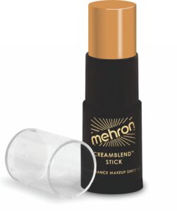 mehron makeup creamblend stick | face paint, body paint, & foundation cream makeup| body paint stick .75 oz (21 g) (medium dark 0)