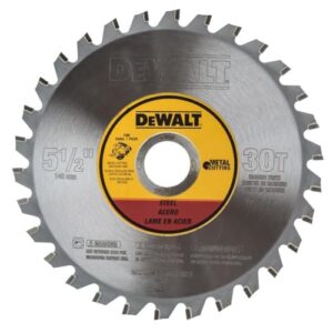 dewalt circular saw blade, 5 1/2 inch, 30 tooth, metal cutting (dwa7770)
