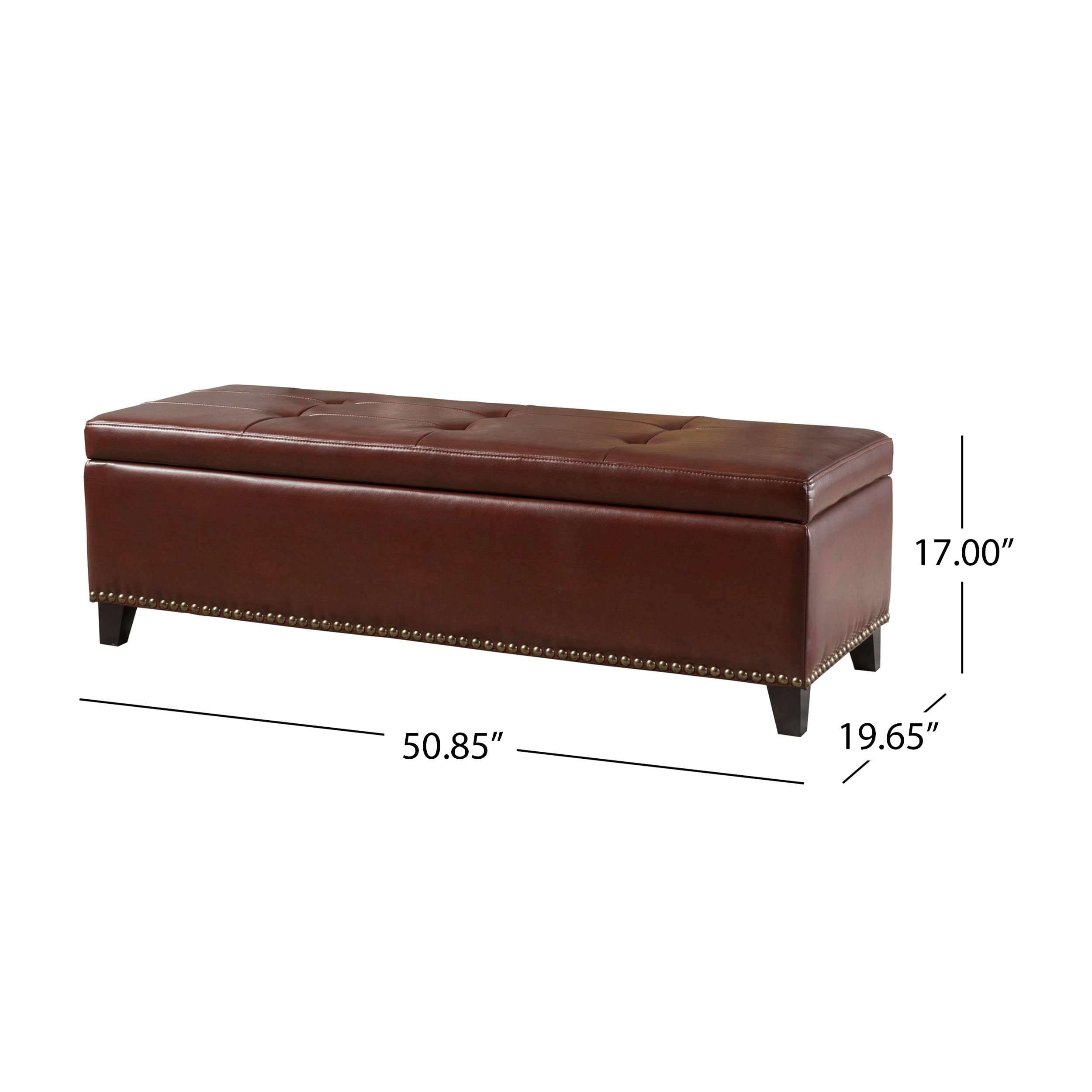 Christopher Knight Home Gavin Storage Ottoman, Foggy Brown