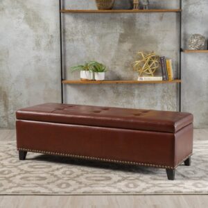 Christopher Knight Home Gavin Storage Ottoman, Foggy Brown