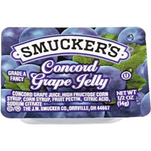 Smucker's Strawberry Jam, Mixed Fruit and Concord Grape Jelly Assortment, (0.5 Ounce) 200 Count