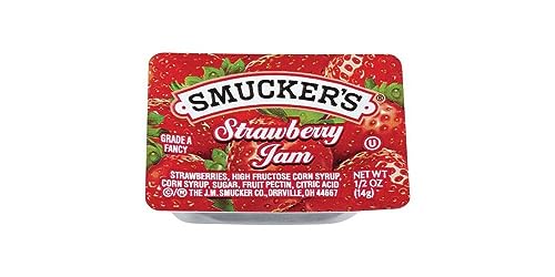 Smucker's Strawberry Jam, Mixed Fruit and Concord Grape Jelly Assortment, (0.5 Ounce) 200 Count