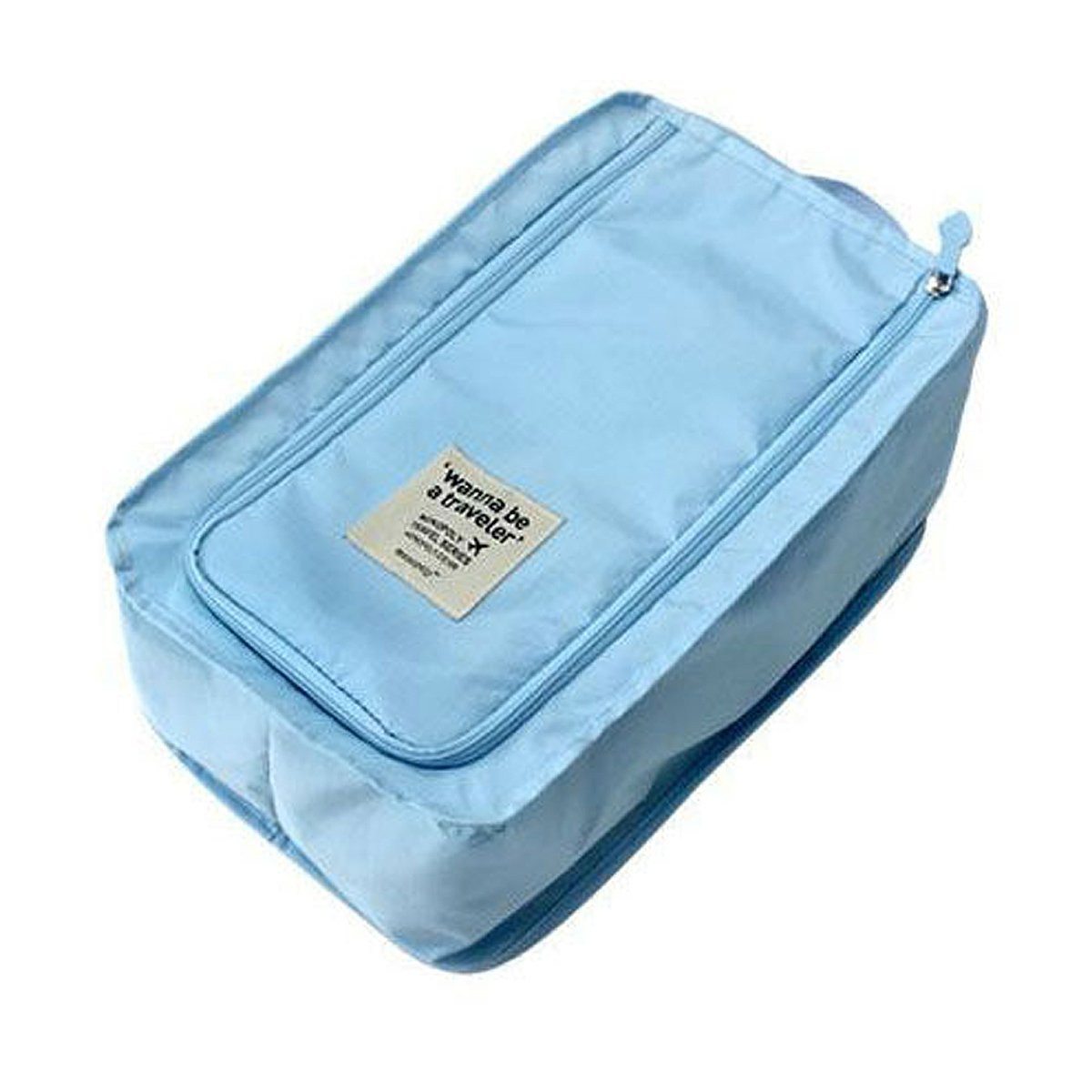 Wrapables Travel Organizer Packing Cube for Shoe Bag, Lingerie - Sky Blue